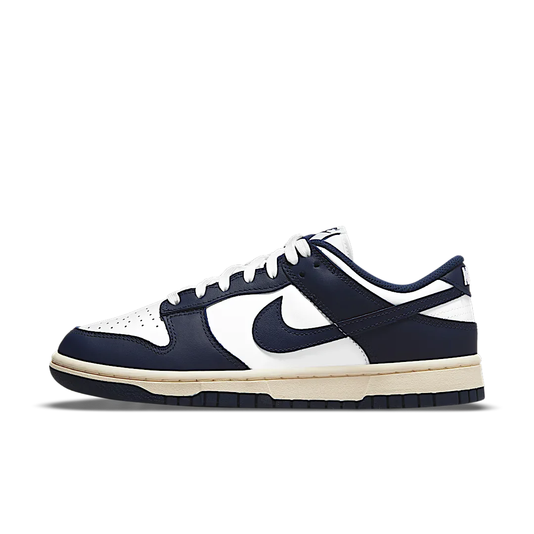 Nike Dunk Low Vintage Navy, White/Midnight Navy (DD1503-115)