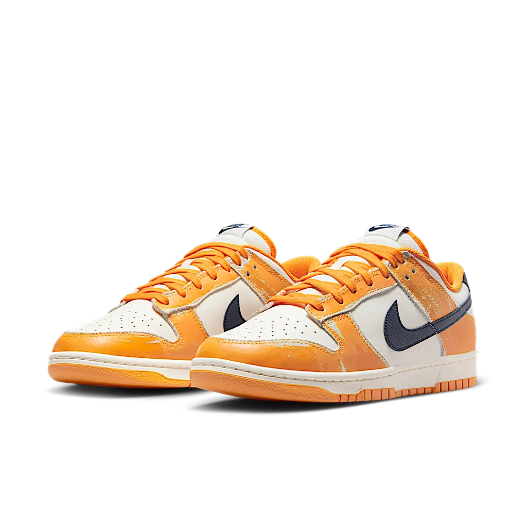 Nike Dunk Low Wear and Tear Yellow, White/Yellow/Navy (FN3418-100)