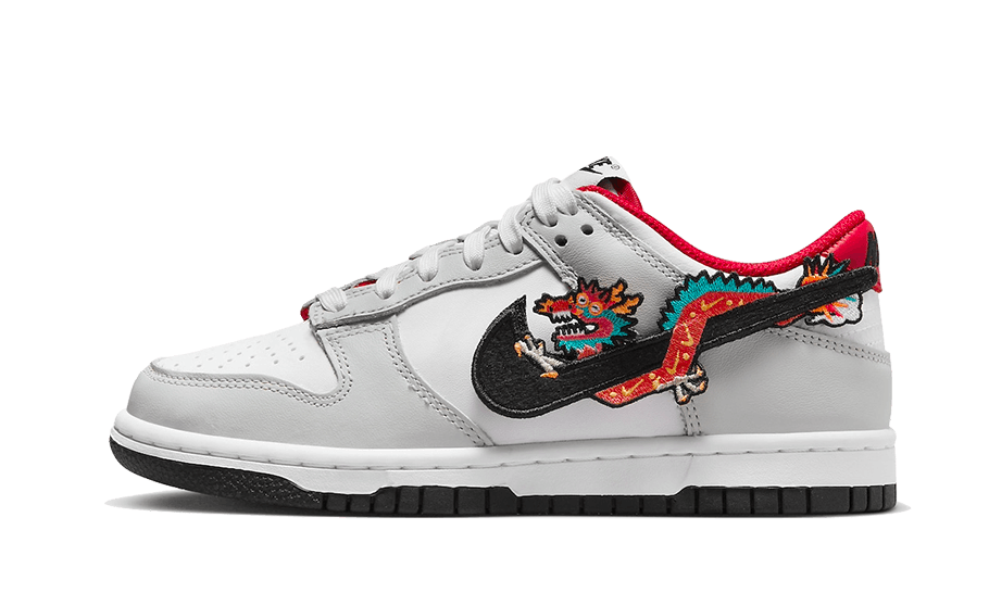 Nike Dunk Low Year Of The Dragon, White/White/University Red/Black (FZ5528-101)