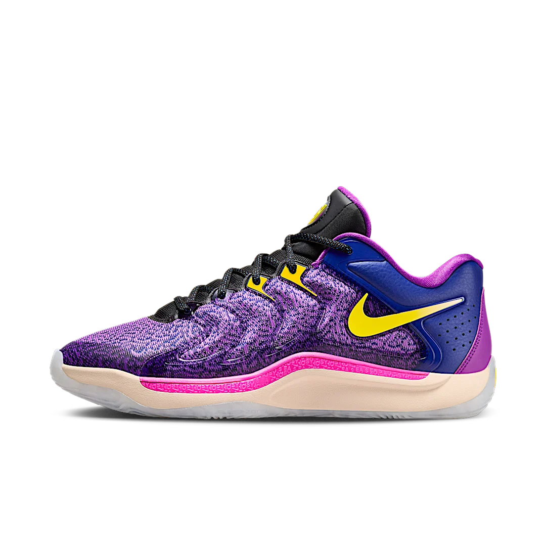 Nike KD 17 Travel Ball, Royal Blue/Opti Yellow-Black-Laser Fuchsia-Vivid Purple-Guava Ice (FJ9487-400/FJ9488-400)