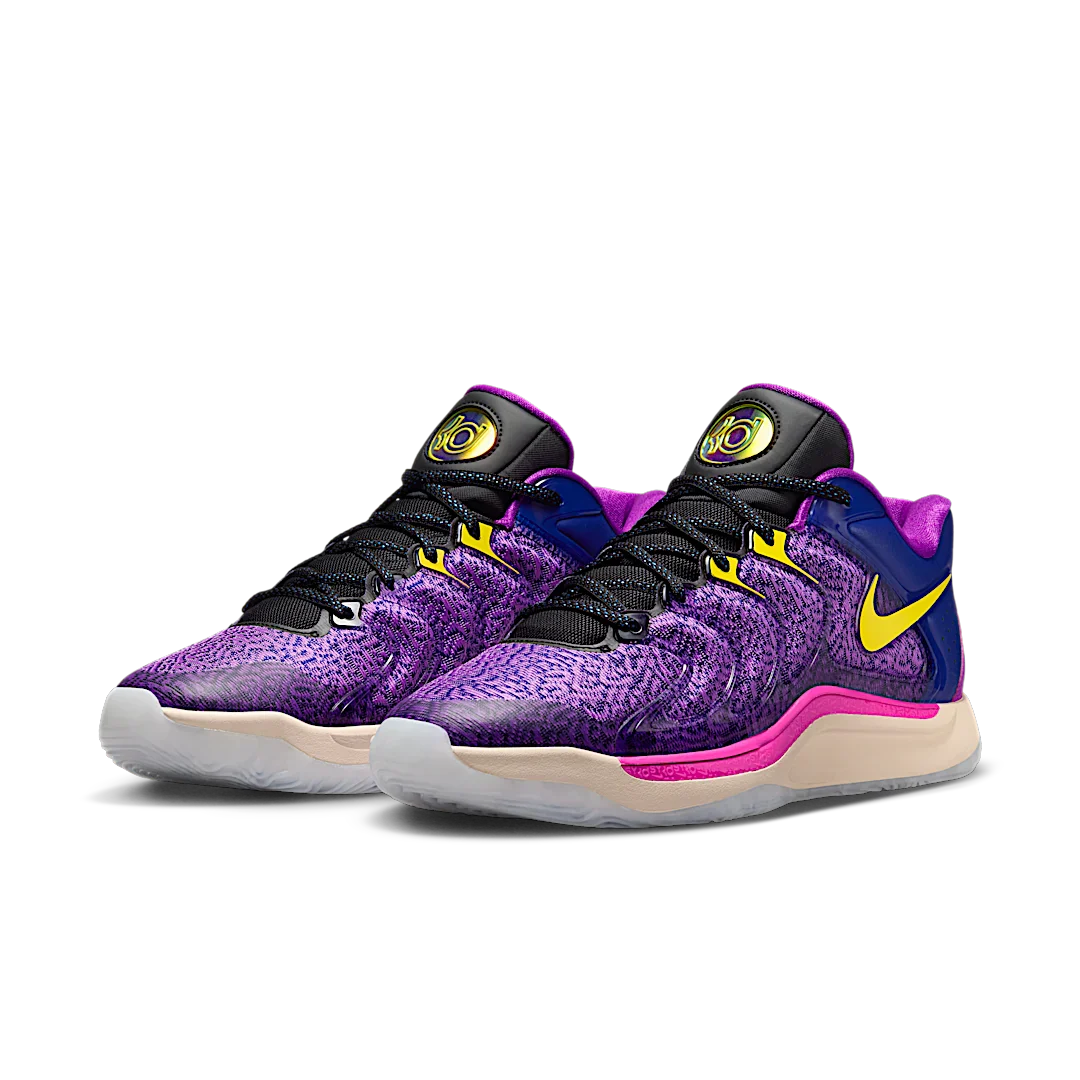 Nike KD 17 Travel Ball, Royal Blue/Opti Yellow-Black-Laser Fuchsia-Vivid Purple-Guava Ice (FJ9487-400/FJ9488-400)