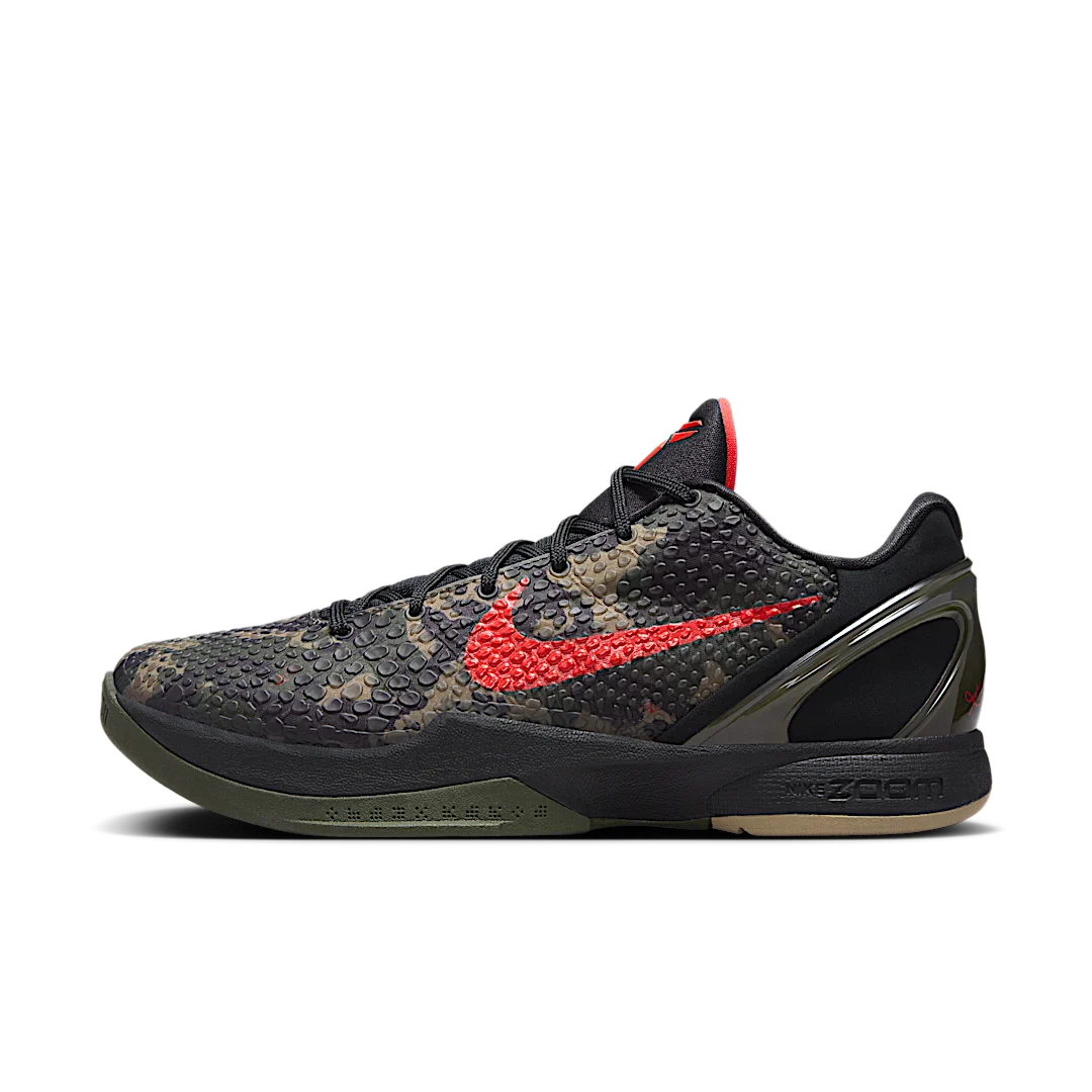 Nike Kobe 6 Protro Italian Camo (2024), Black/Crimson Bog/Khaki (FQ3546-001)