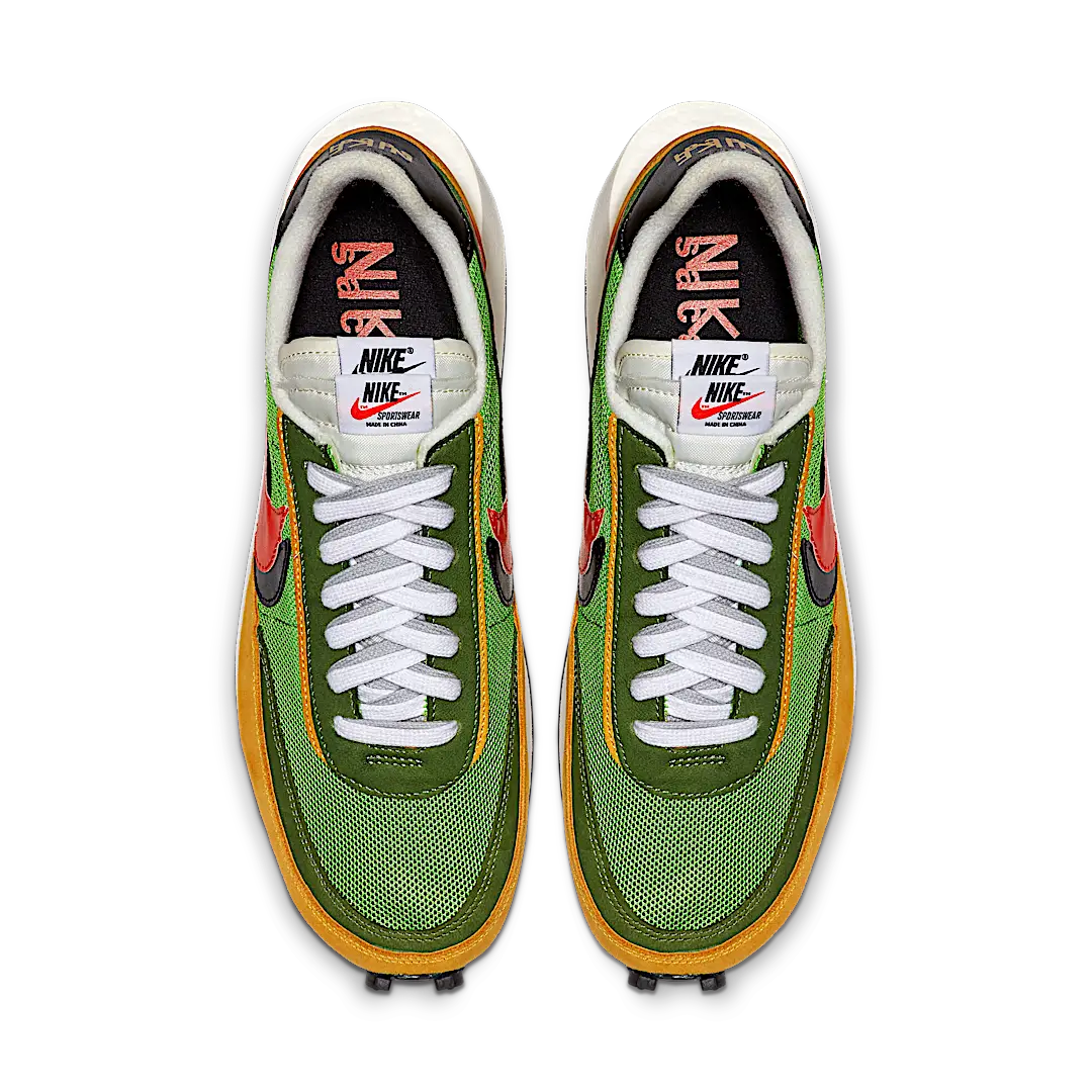 Nike LD Waffle sacai Green Gusto, Green Gusto/Black-Varsity Maize-Safety Orange (BV0073-300)