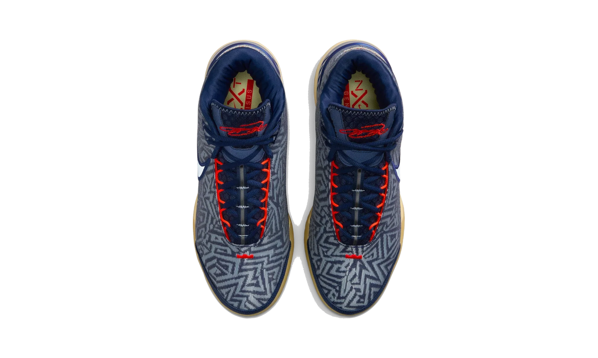 Nike LeBron NXXT Genisus Midnight Navy Soft Yellow Bright Crimson Light Armory Blue