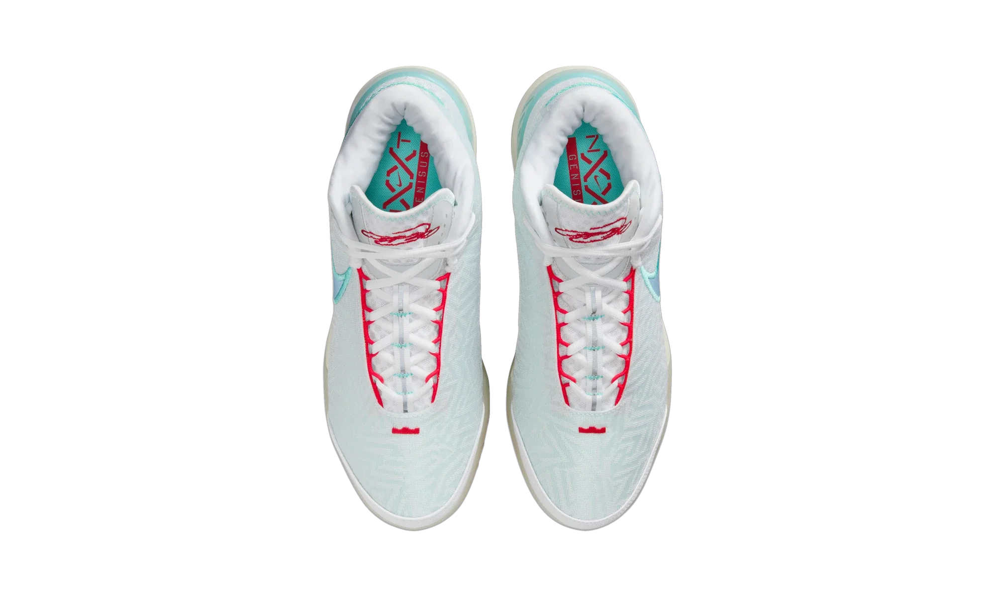 Nike LeBron NXXT Genisus White Aurora Green Siren Red Aegean Storm