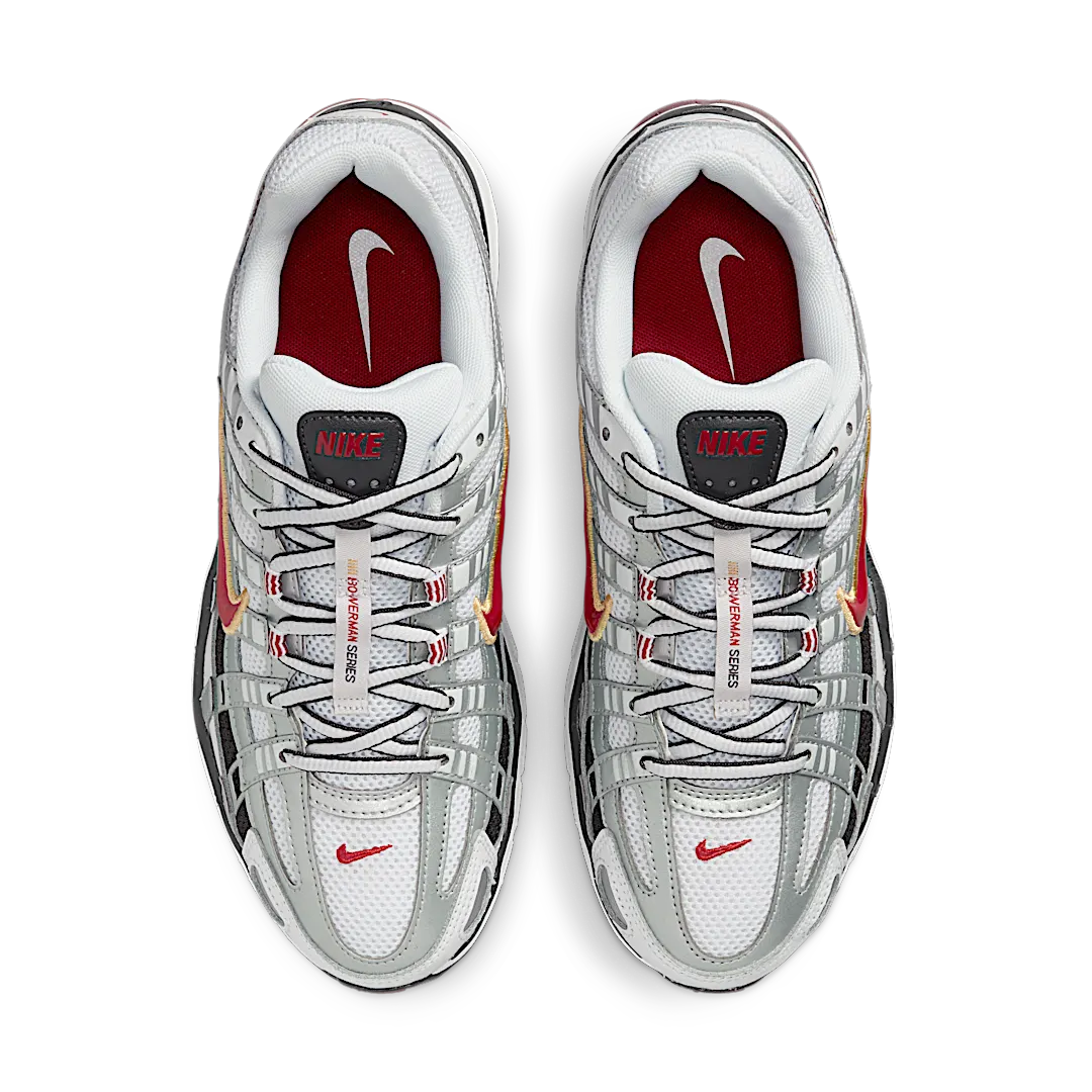 Nike P-6000 White Gold Red, White/Metallic Gold-Varsity Red-Metallic Silver-Black (BV1021-101)