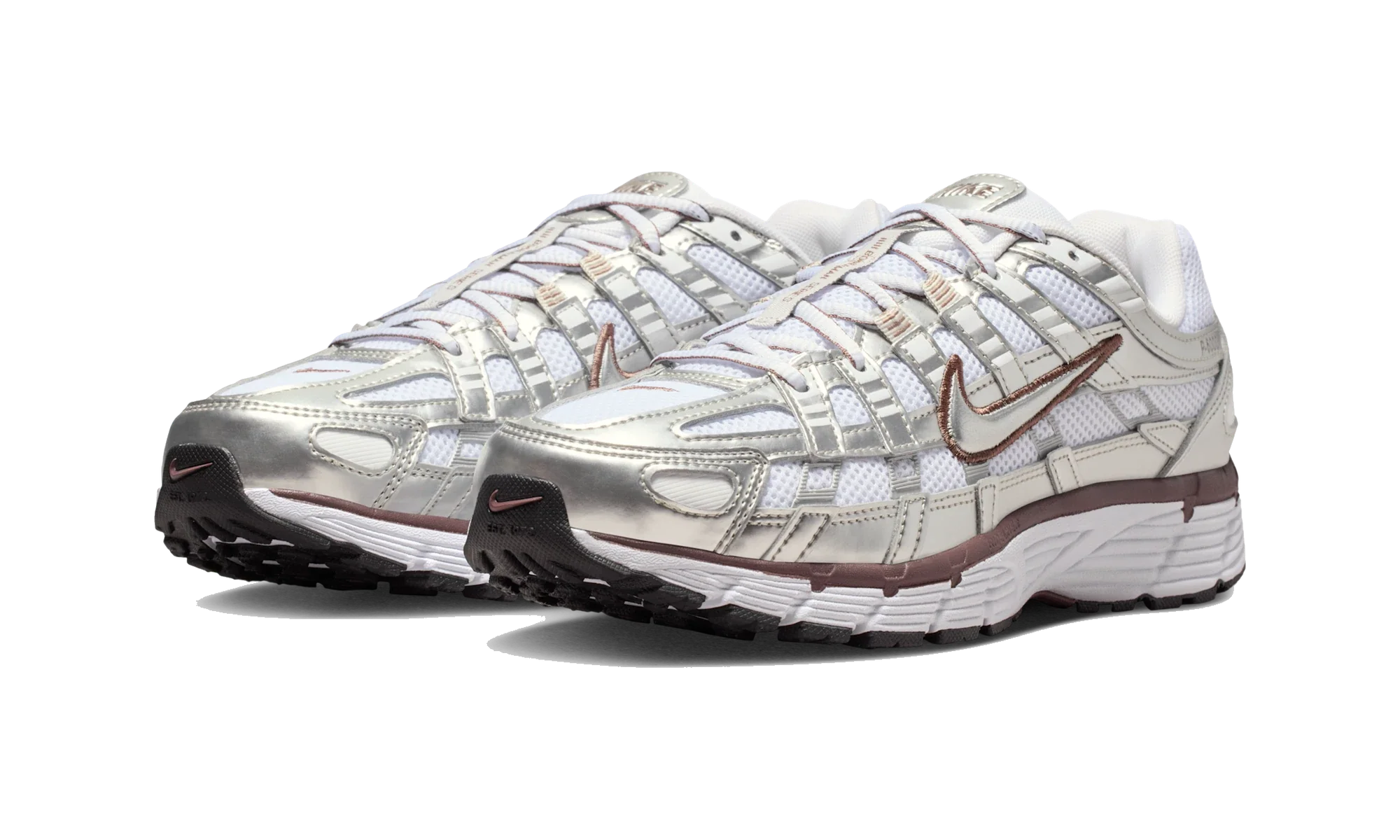 Nike P-6000 White Metallic Silver Tattoo