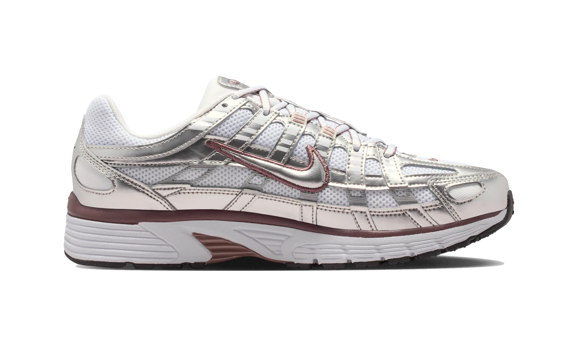 Nike P-6000 White Metallic Silver Tattoo