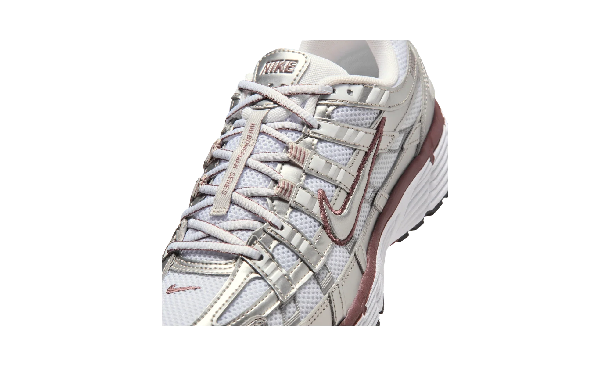 Nike P-6000 White Metallic Silver Tattoo