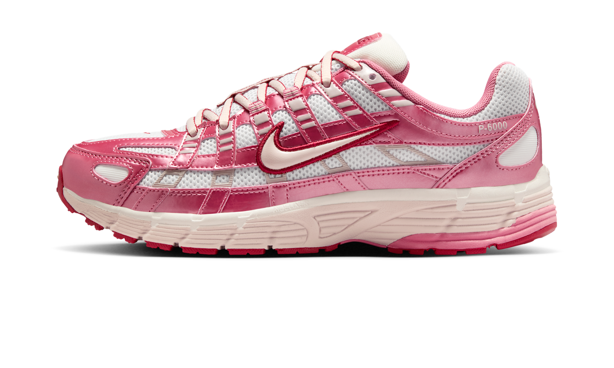 Nike P-6000 White Silt Red Peony