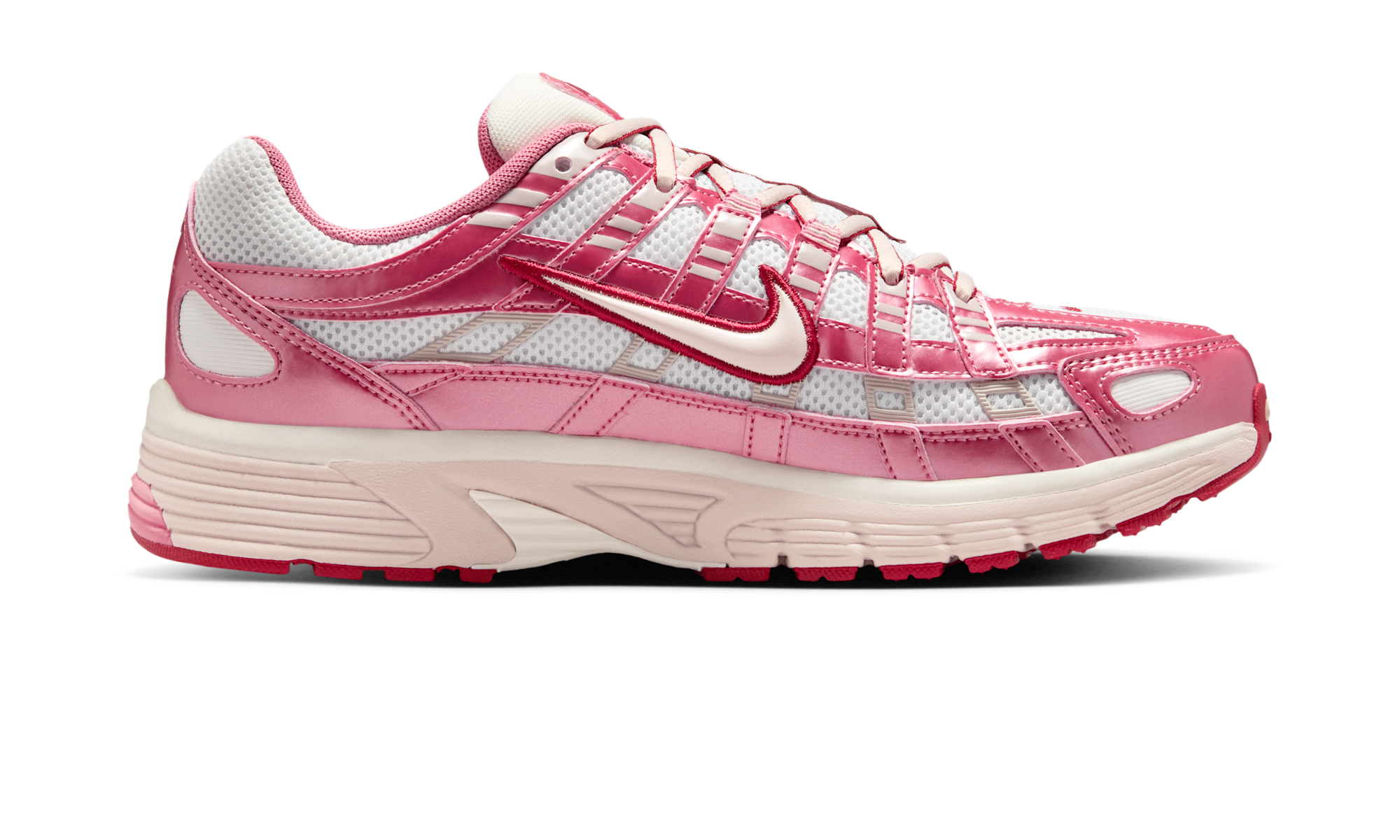 Nike P-6000 White Silt Red Peony