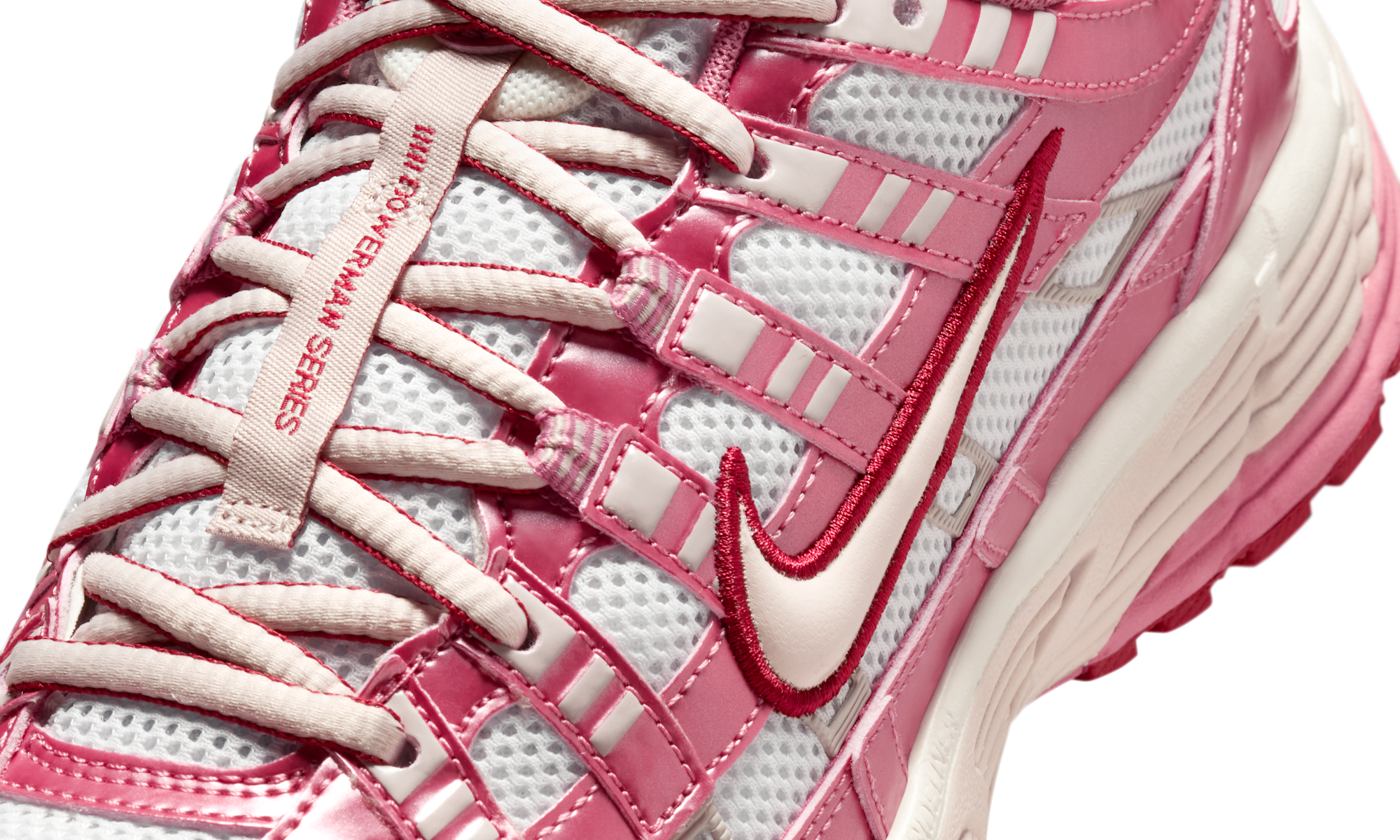 Nike P-6000 White Silt Red Peony