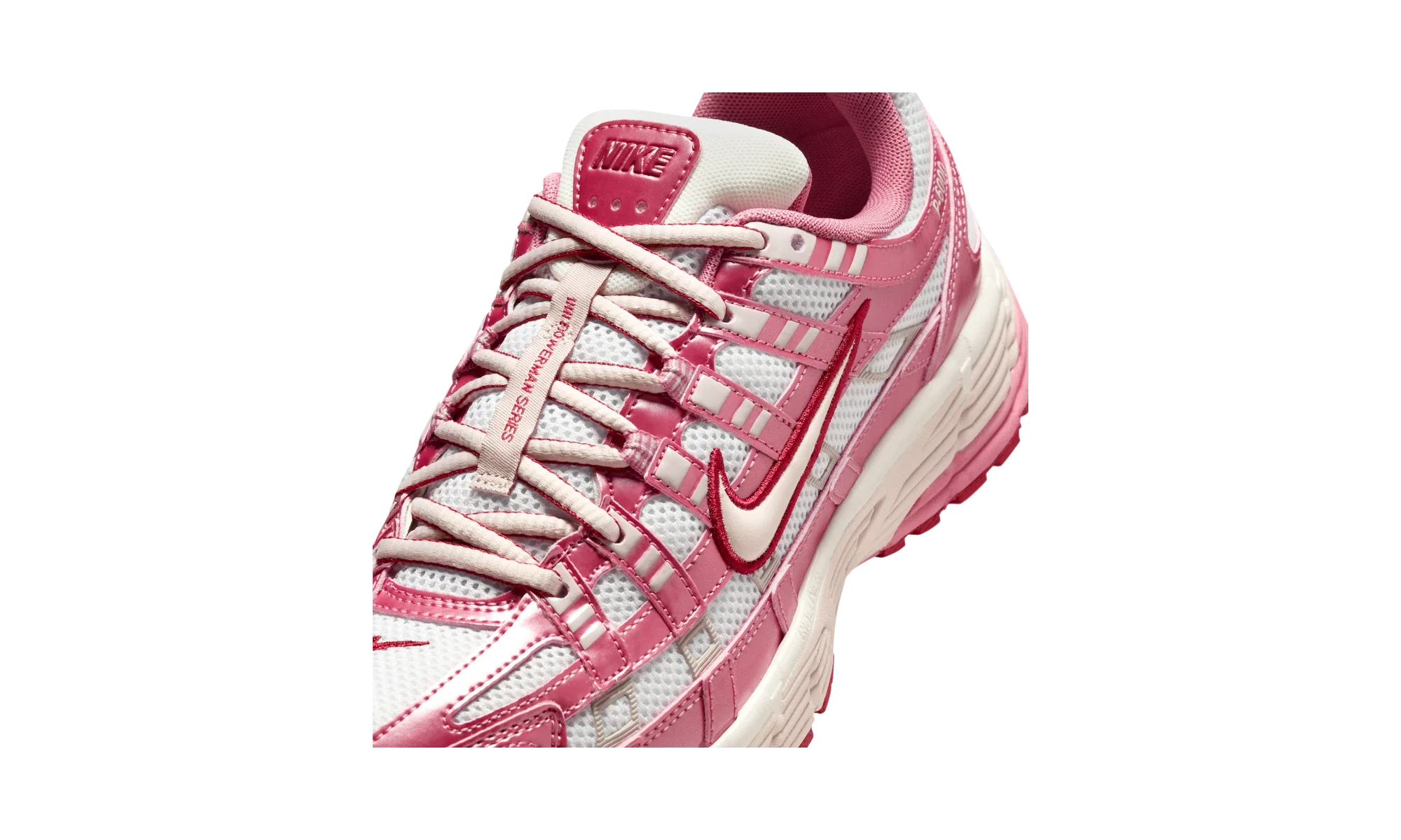 Nike P-6000 White Silt Red Peony