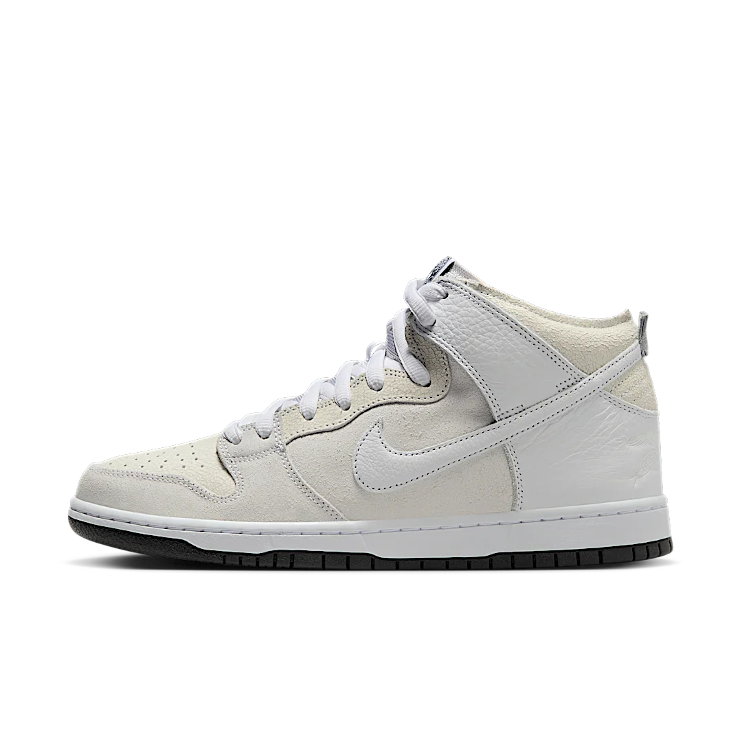 Nike SB Dunk High Antihero Skateboards, White/White/Black (HM5837-100)