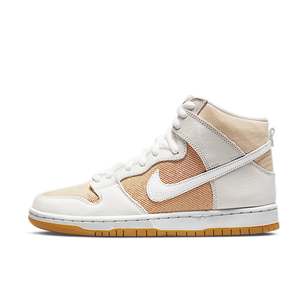 Nike SB Dunk High Pro ISO Orange Label Unbleached Natural, Natural/White-Natural (DA9626-100)