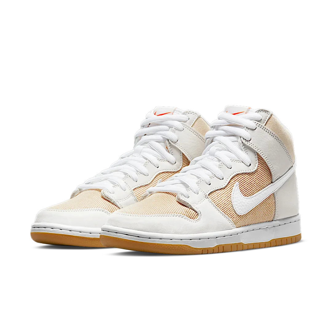 Nike SB Dunk High Pro ISO Orange Label Unbleached Natural, Natural/White-Natural (DA9626-100)