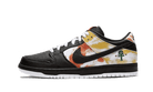 Nike SB Dunk Low Raygun Tie-Dye Black, Black/Black-Orange Flash (BQ6832-001)