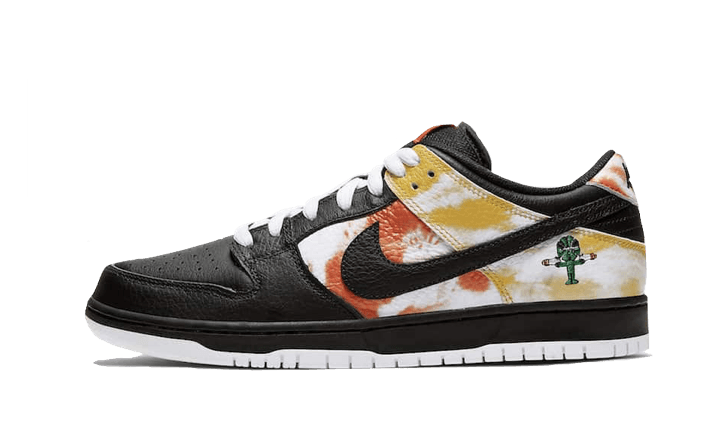 Nike SB Dunk Low Raygun Tie-Dye Black, Black/Black-Orange Flash (BQ6832-001)