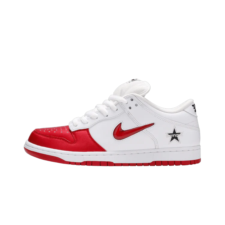 Nike SB Dunk Low Supreme Jewel Swoosh Red, Varsity Red/Varsity Red-White-Black (CK3480-600)