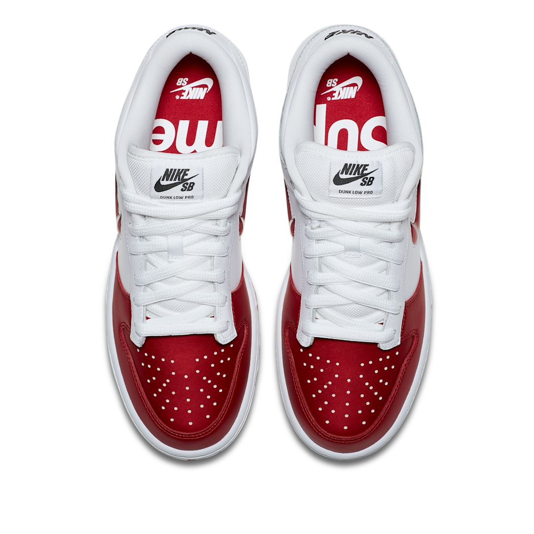 Nike SB Dunk Low Supreme Jewel Swoosh Red - Sneak