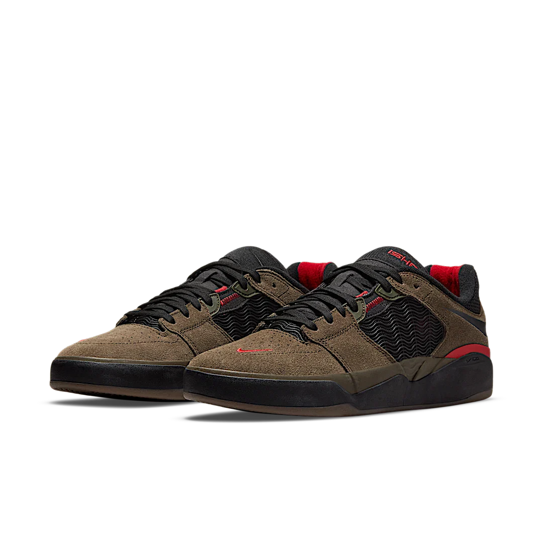 Nike SB Ishod Wair Light Olive, Light Olive/Black-Light Olive-Varsity Red (DC7232-300)