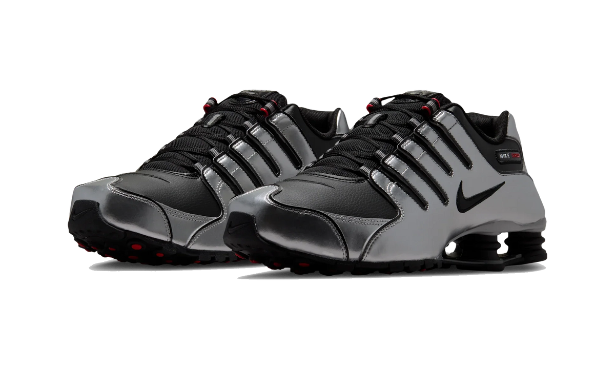 Nike Shox NZ Black Metallic Silver University Red