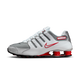 Nike Shox NZ White Red Metallic Silver