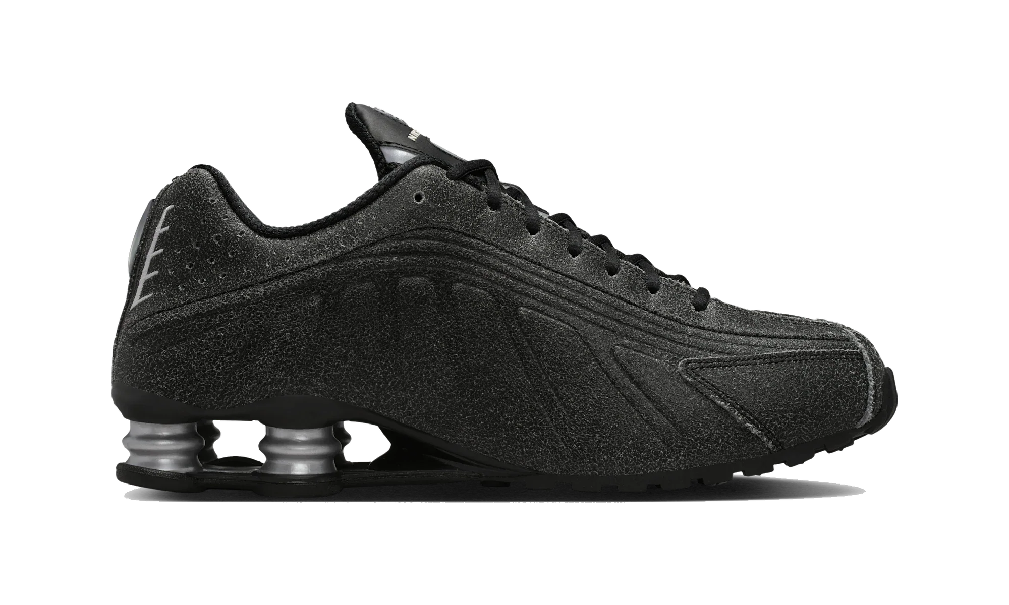 Nike Shox R4 Black Distressed Leather