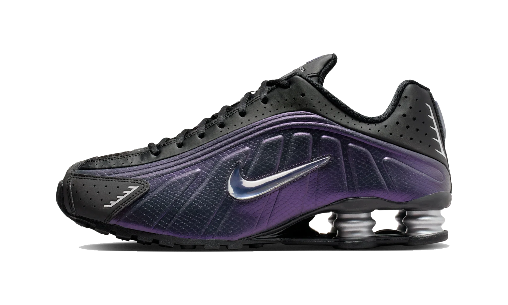 Nike Shox R4 Black Metallic Silver Purple Dynasty