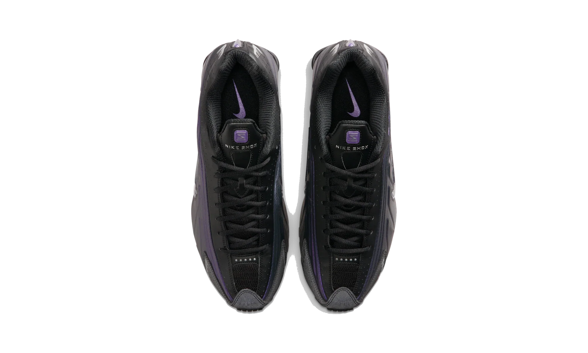 Nike Shox R4 Black Metallic Silver Purple Dynasty