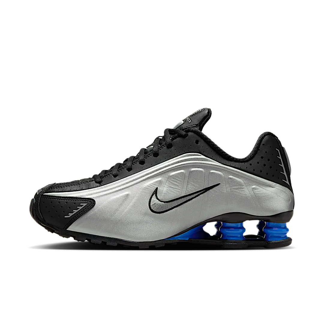 Nike Shox R4 Metallic Silver Black Racer Blue, Metallic Silver/Black/Racer Blue (AR3565-006)