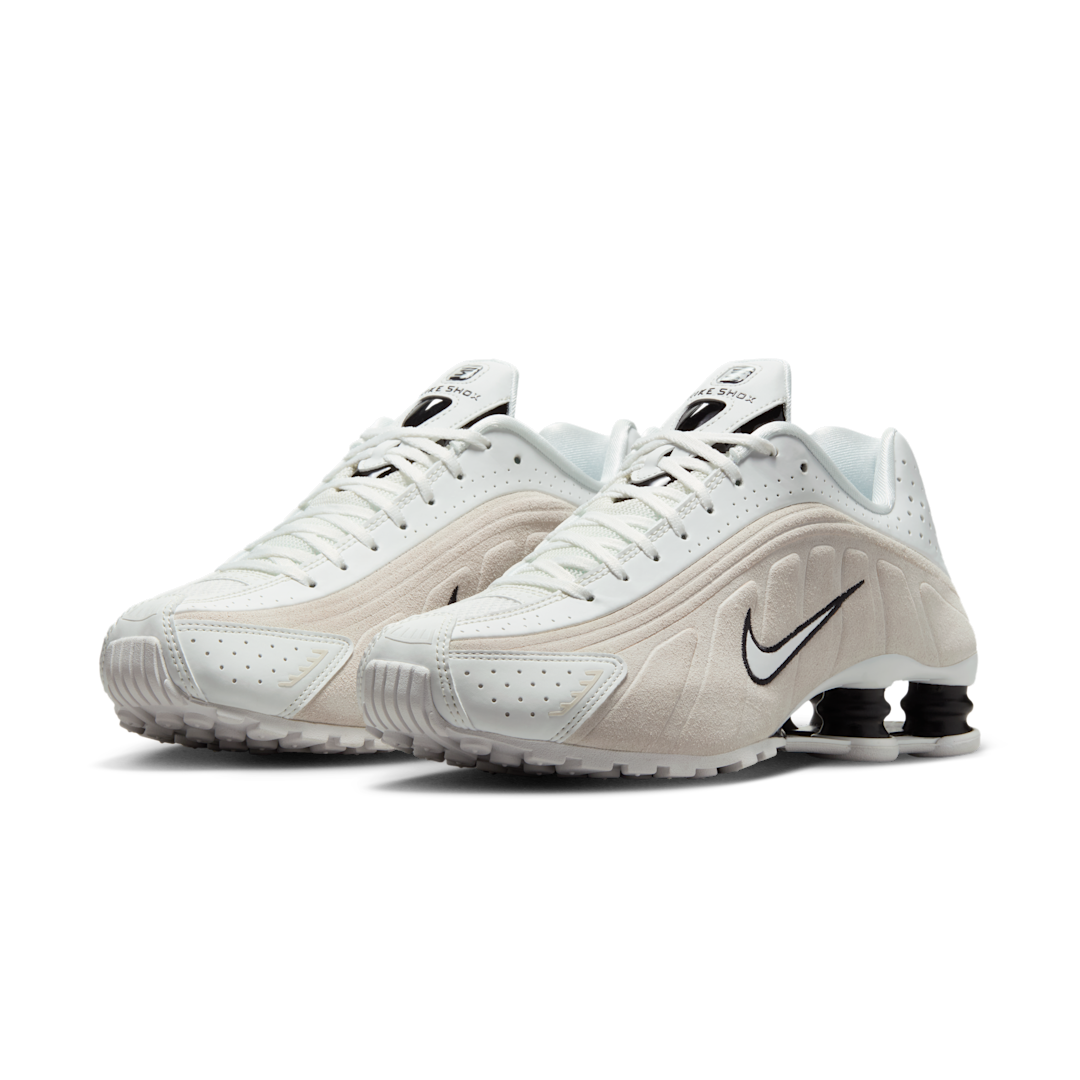 Nike Shox R4 White Black Suede