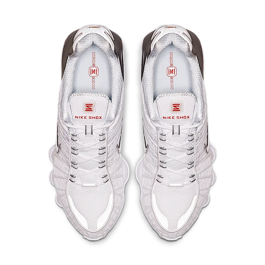 Nike Shox TL White Metallic Silver, White/Metallic Silver-Max Orange-White (AV3595-100)