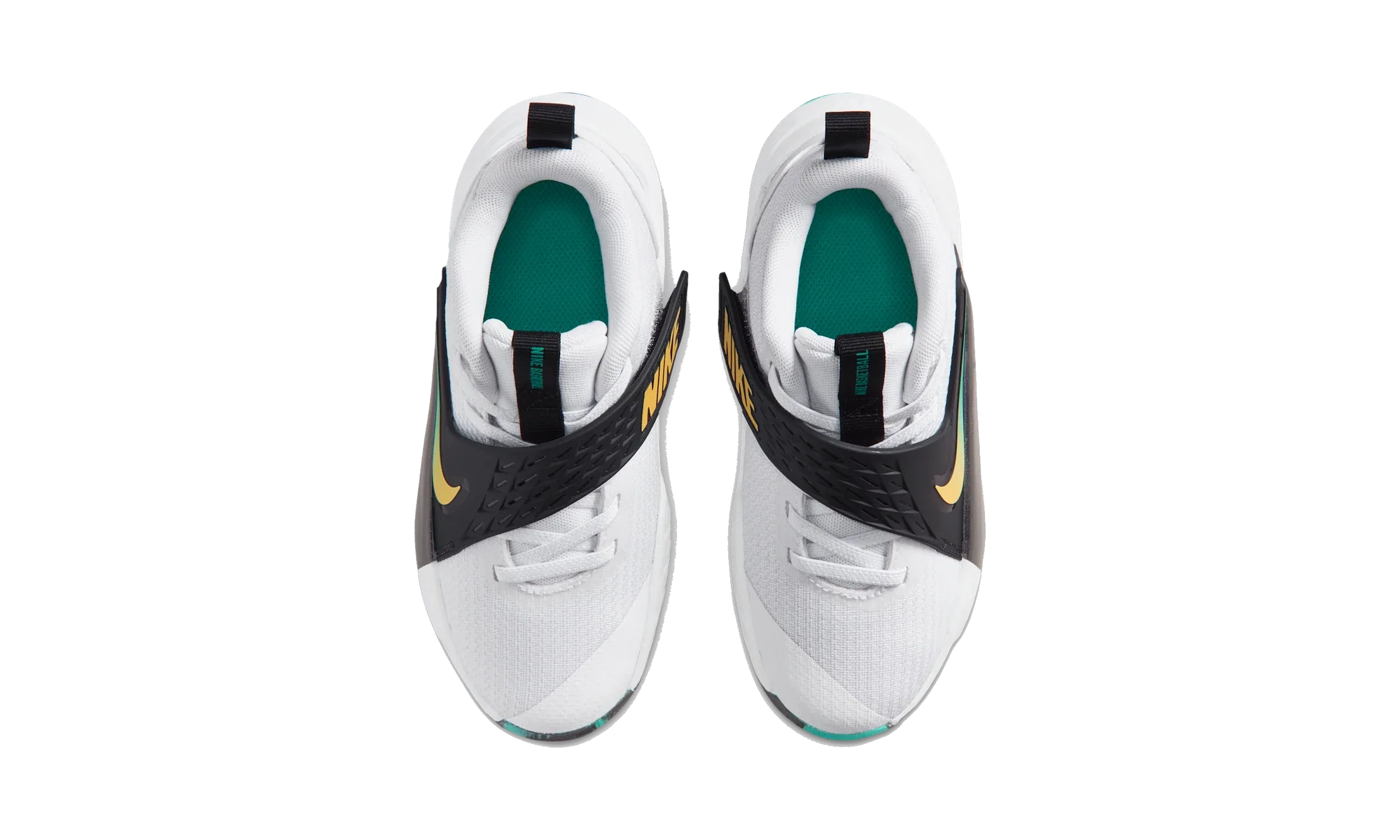 Nike Team Hustle D 12 White Black Emerald Topaz Gold (PS)