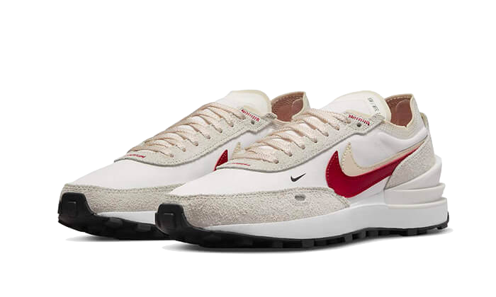 Nike Waffle One SE Sail Pearl White Black Gym Red