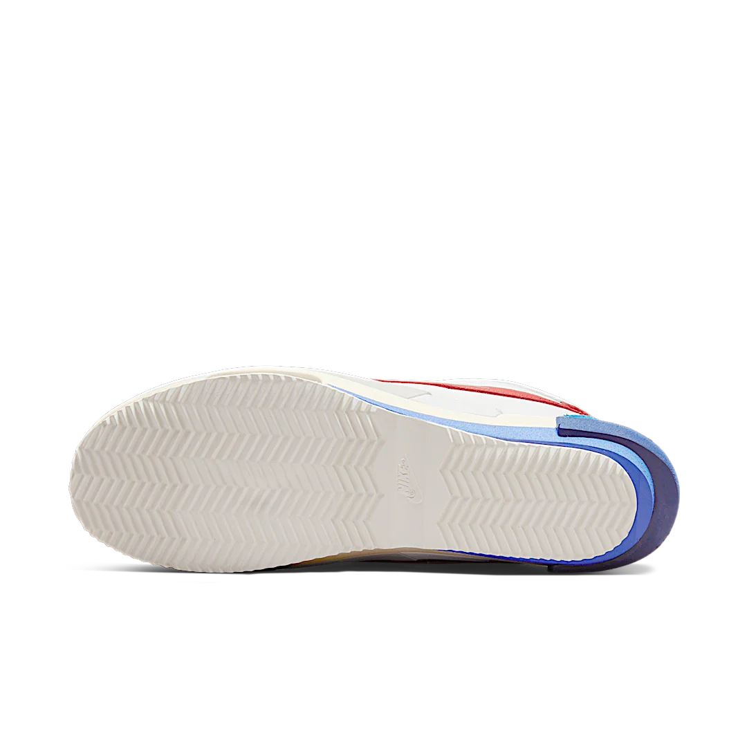 Nike Zoom Cortez SP sacai White University Red Blue, White/Light Cream-University Red (DQ0581-100)