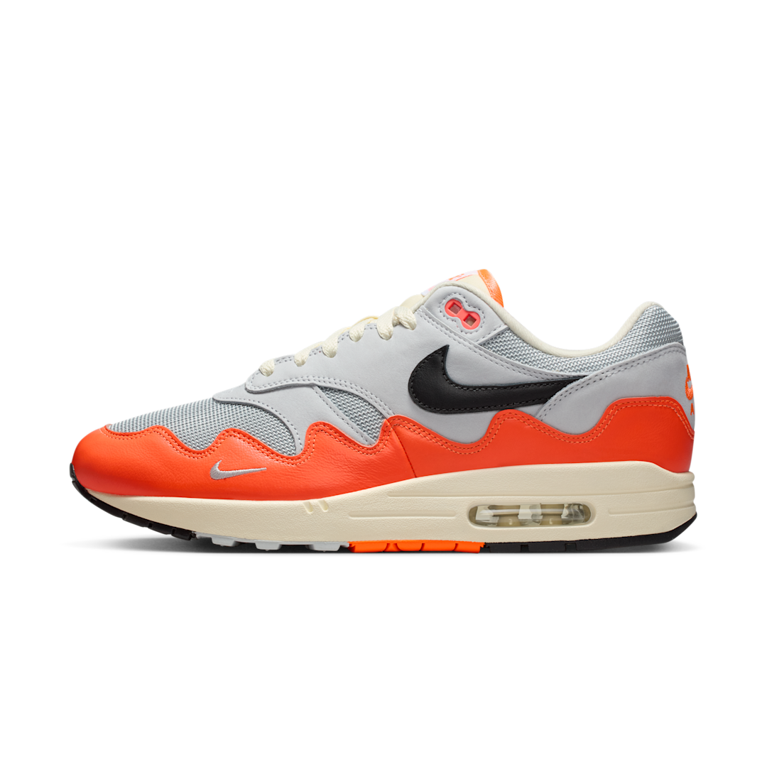 Nike Air Max 1 Patta Waves Hyper Crimson Pure Platinum (With Bracelet)