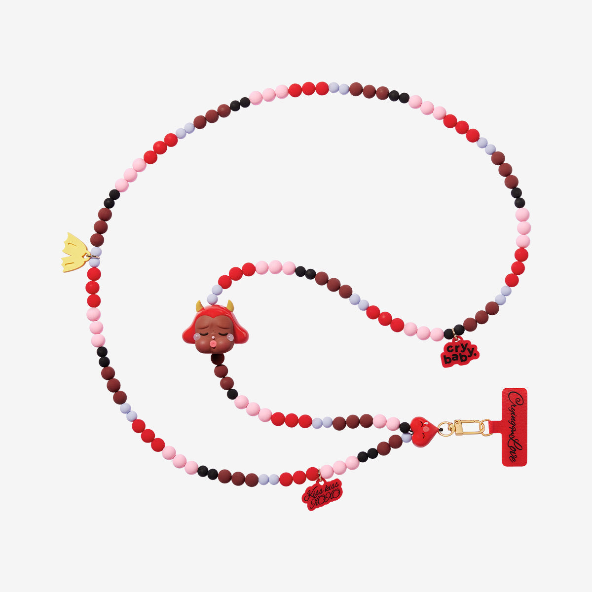 Pop Mart CryBaby Crying For Love Series Phone Charm Sealed Case (6 Blind Box), None (1241104012)