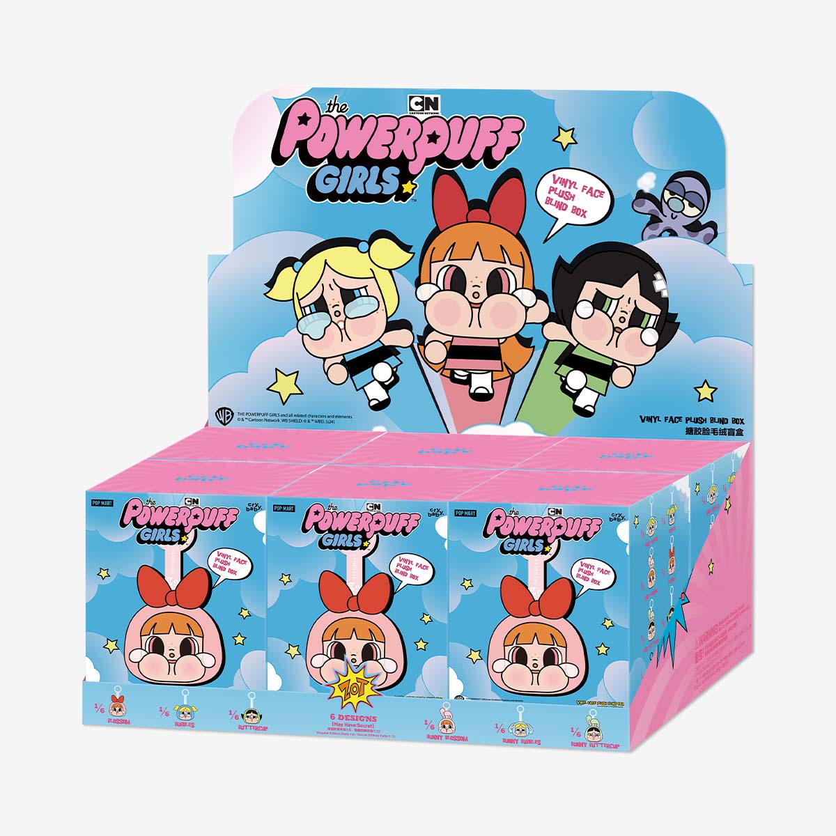 Pop Mart CryBaby × Powerpuff Girls Series-Vinyl Face Plush Blind Box