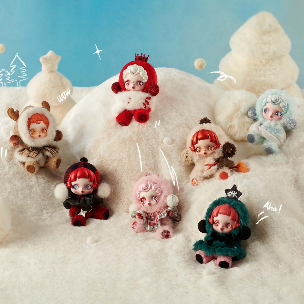 Pop Mart SKULLPANDA Winter Symphony Series Vinyl Face Plush Blind Box