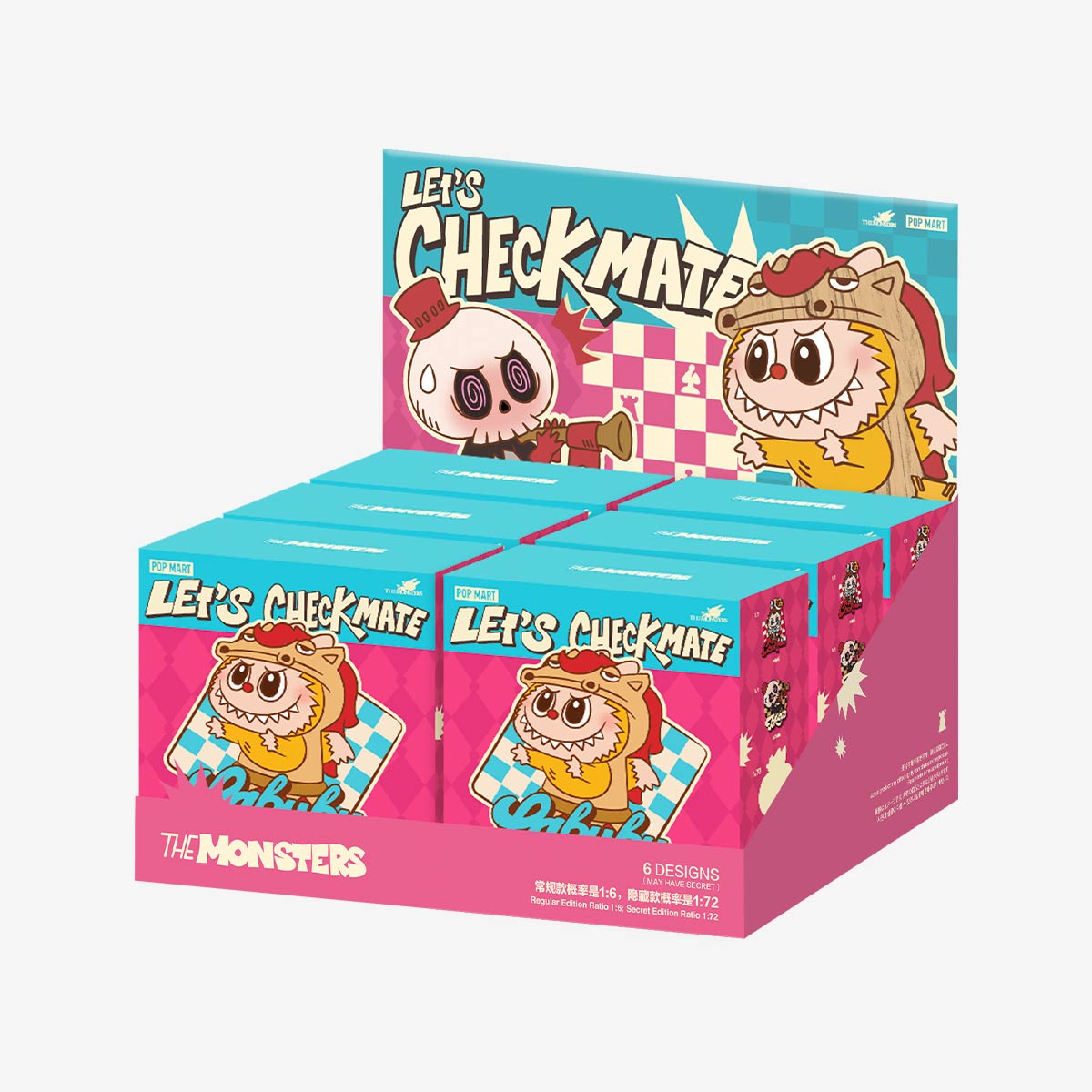 Pop Mart Labubu The Monsters Let's Checkmate Series Fridge Magnet Blind Box
