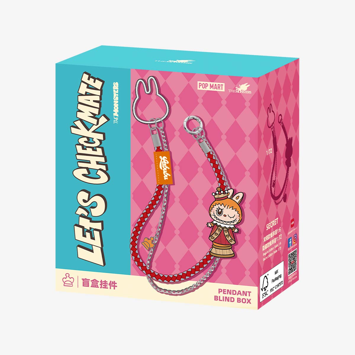 Pop Mart Labubu The Monsters Let's Checkmate Series Pendant Blind Box