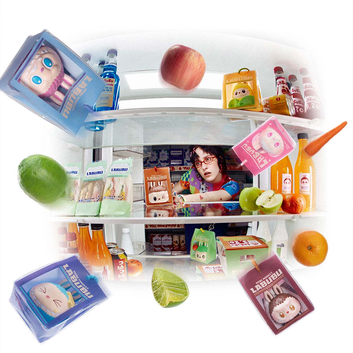 Pop Mart Labubu The Monsters Wacky Mart Series Squishy Charm Blind Box