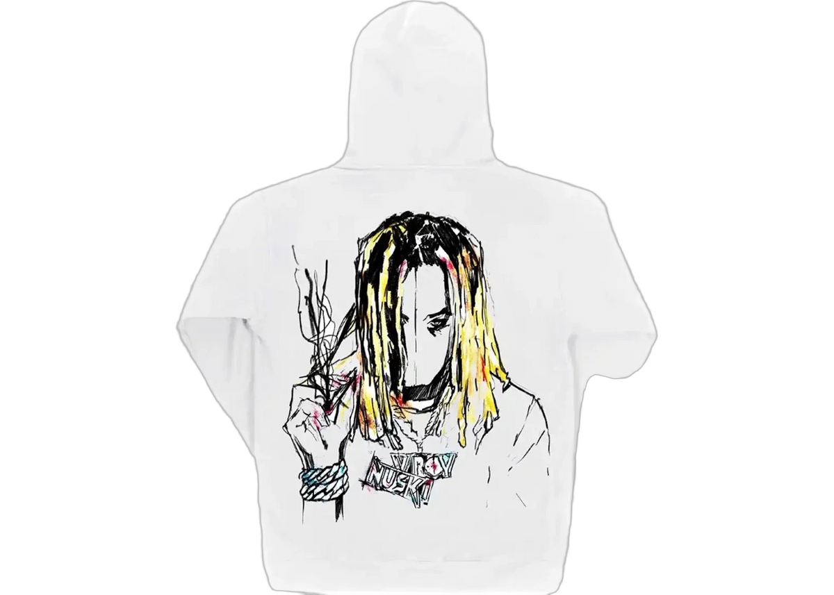 Revenge Durk Painting Hoodie White