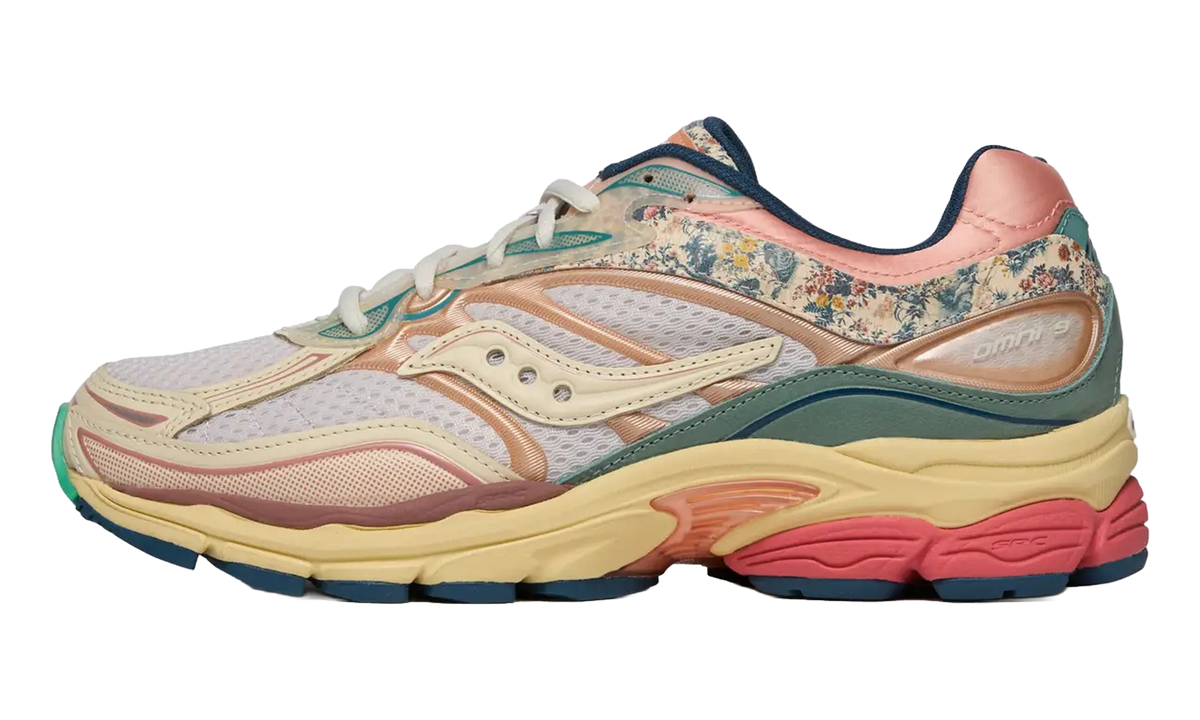Saucony ProGrid Omni 9 Floral Beige Blue