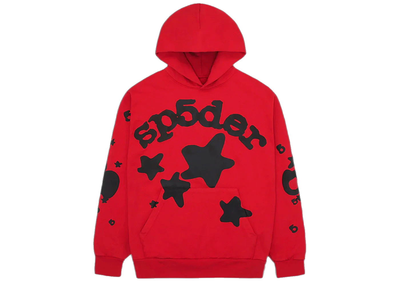 Sp5der Beluga Hoodie Red, Red (sp5der-beluga-hoodie-red)