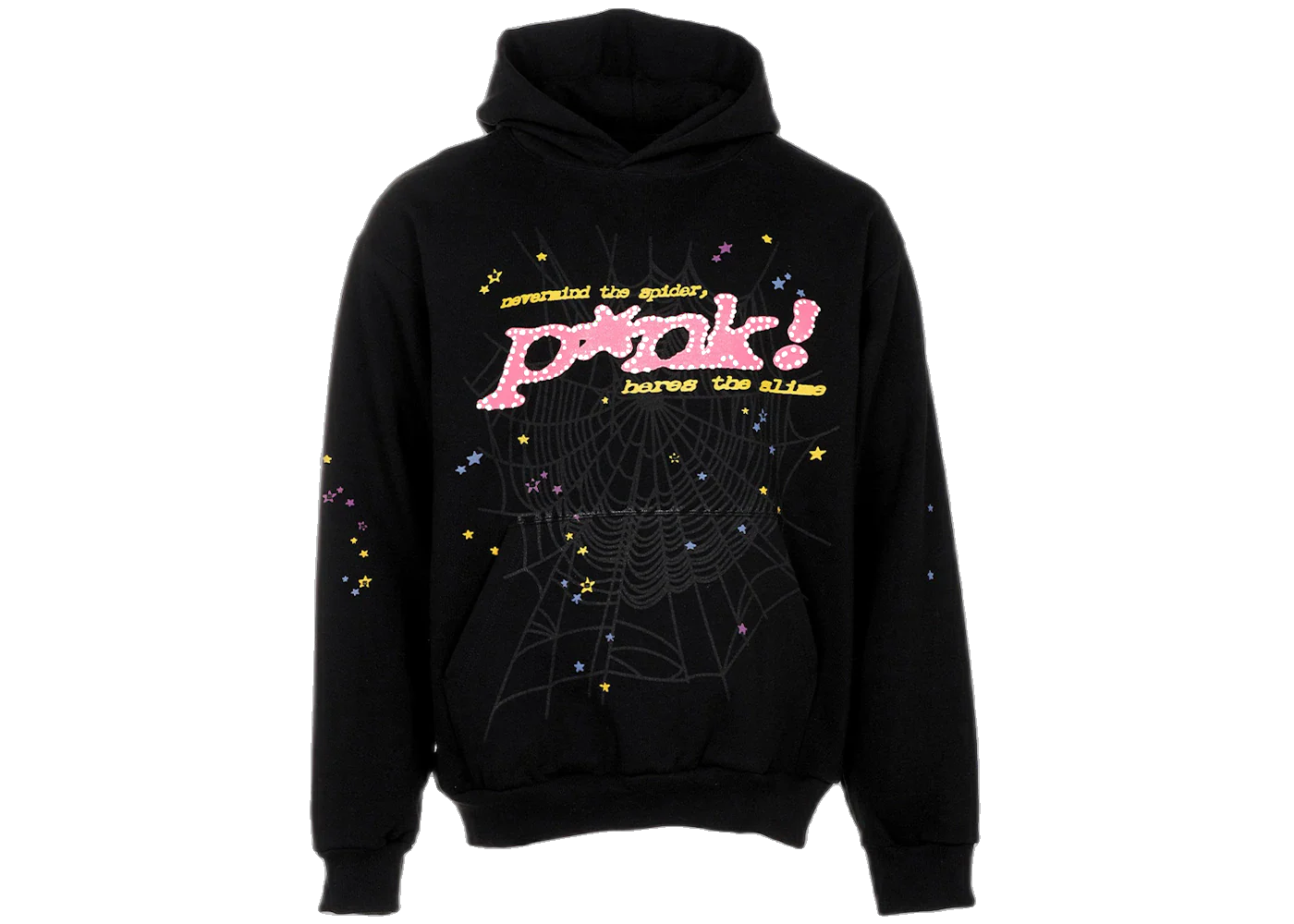 Sp5der P*NK Hoodie Black, Black (sp5der-pnk-hoodie-black)