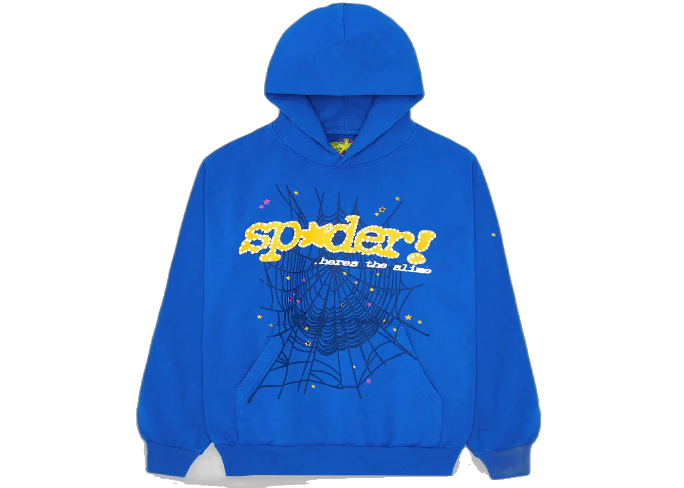 Sp5der TC Hoodie Blue, Blue (sp5der-tc-hoodie-blue)