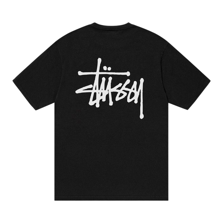 Stussy Basic Pigment Dyed Logo T-Shirt Black