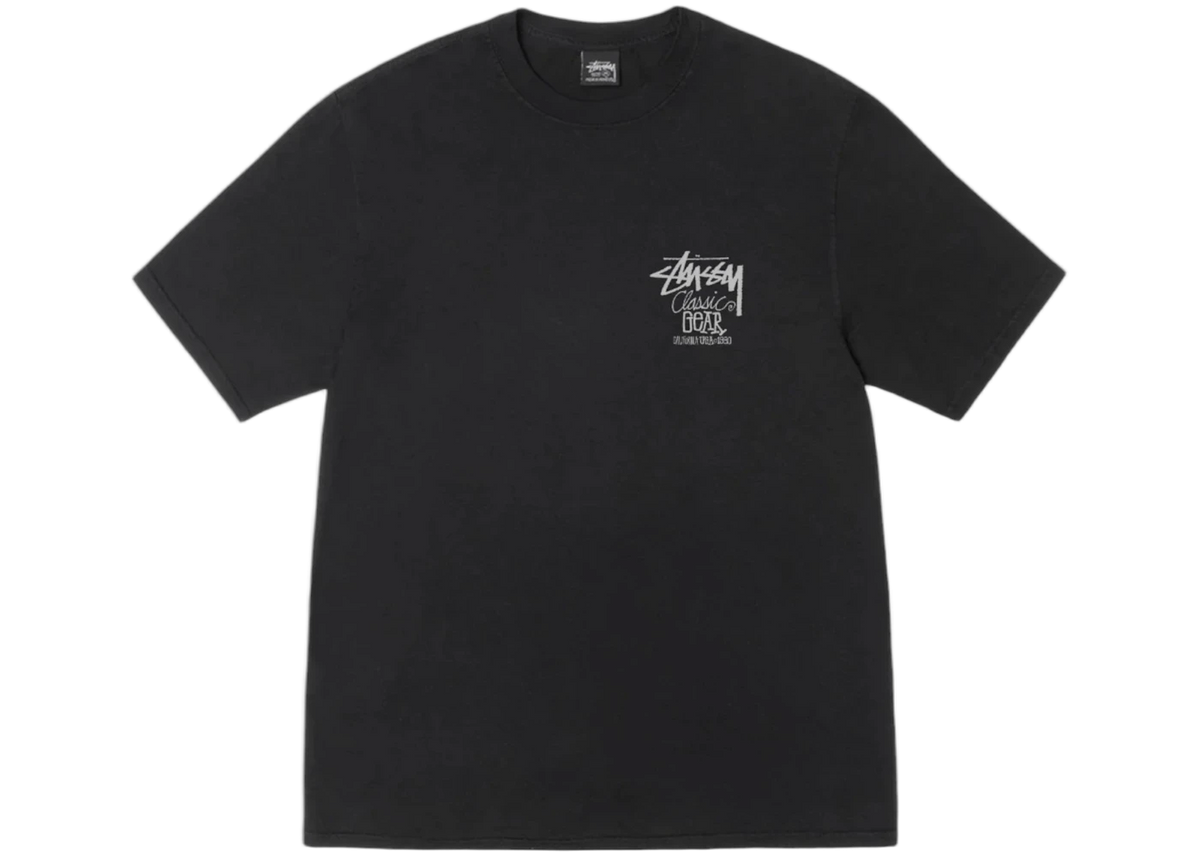 Stussy Classic Gear Pigment Dyed T-Shirt Black